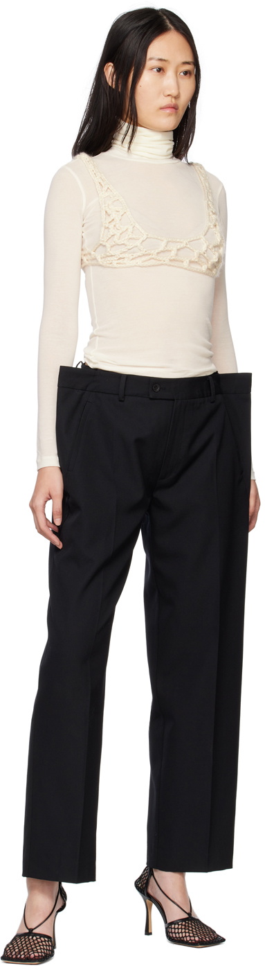 Subtle Le Nguyen Black Flat Trousers