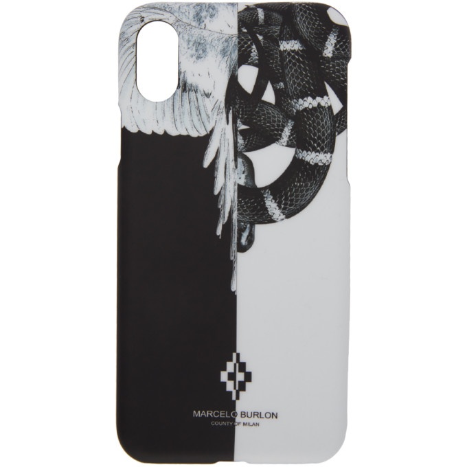 Photo: Marcelo Burlon County of Milan Black and White Snake Wing iPhone X Case