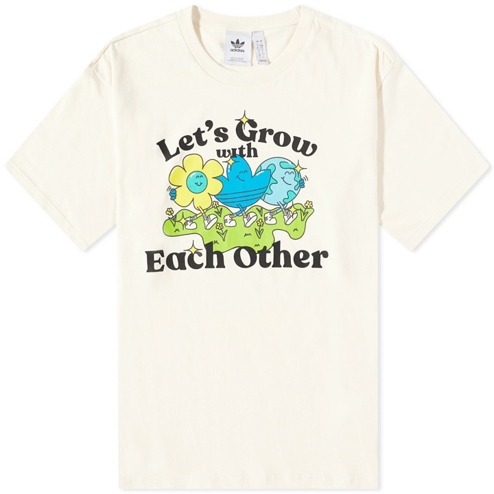 Photo: Adidas Men's Grow Together T-Shirt in Black/Bright Yellow
