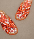 Dolce&Gabbana Majolica fringed brocade slides