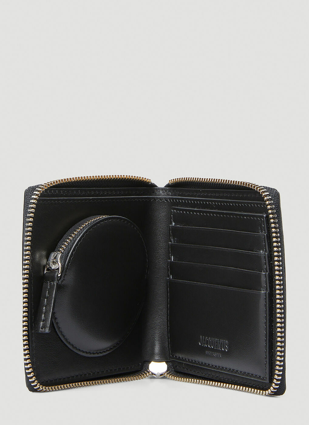 Le Carre Rond Small Leather Goods - Jacquemus - Black - Leather