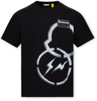 Moncler Genius - 7 Moncler Fragment Logo-Appliquéd Printed Cotton-Jersey T-Shirt - Black