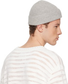 MM6 Maison Margiela Gray Ribbed Wool Beanie