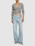 STELLA MCCARTNEY - Embellished Cotton Denim Straight Jeans