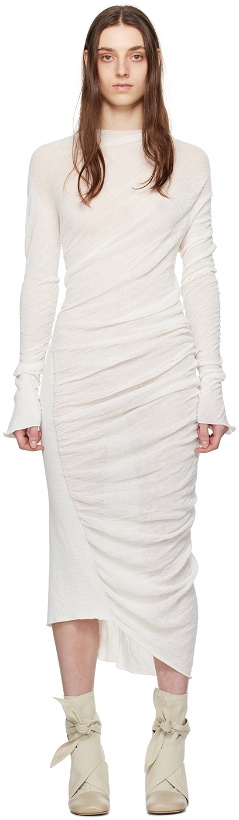 Photo: ISSEY MIYAKE Off-White Ambiguous Midi Dress