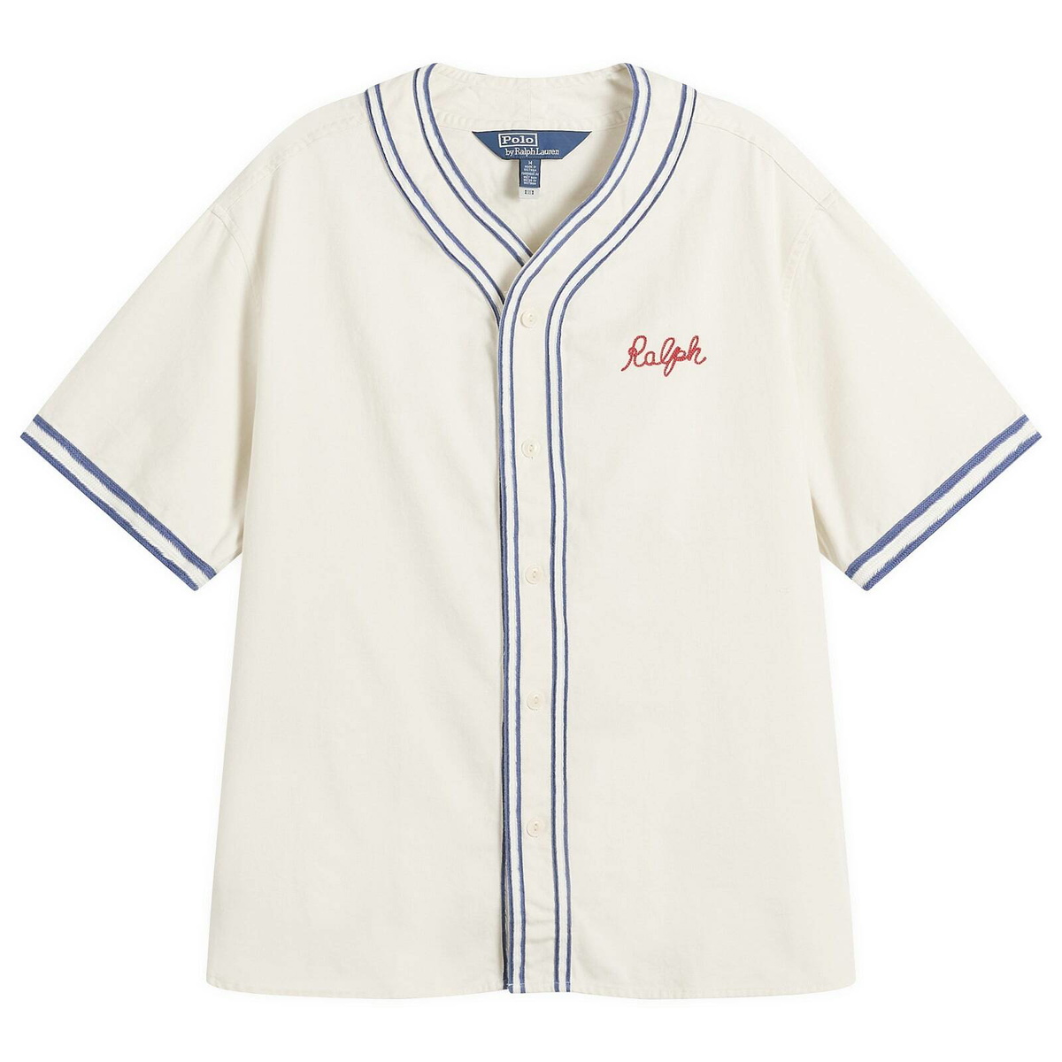 Polo Ralph Lauren Men's State Baseball Shirt in 7226A Warm White