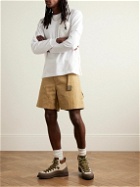 Sacai - Carhartt WIP Wide-Leg Belted Cotton-Canvas Shorts - Brown