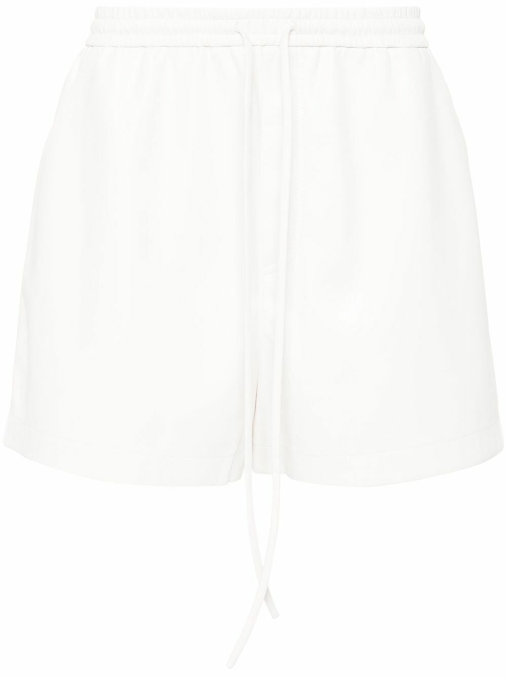 Nanushka White Faux-Leather Drawstring Shorts