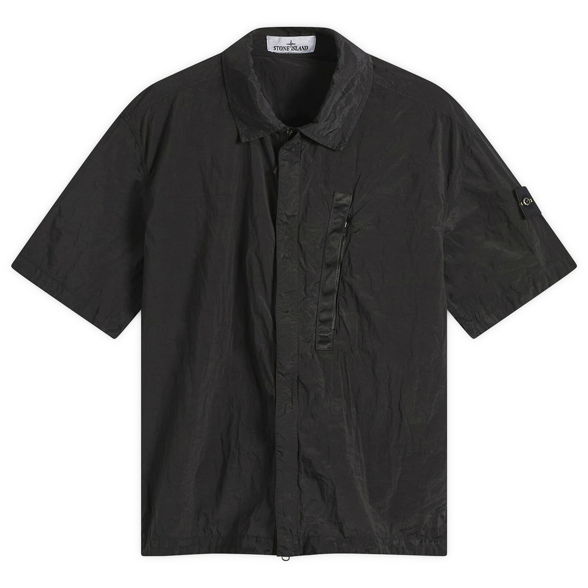 Stone Island Men's Nylon Metal Short Sleeve Shirt in Black