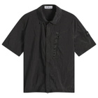 Stone Island Men's Nylon Metal Short Sleeve Shirt in Black