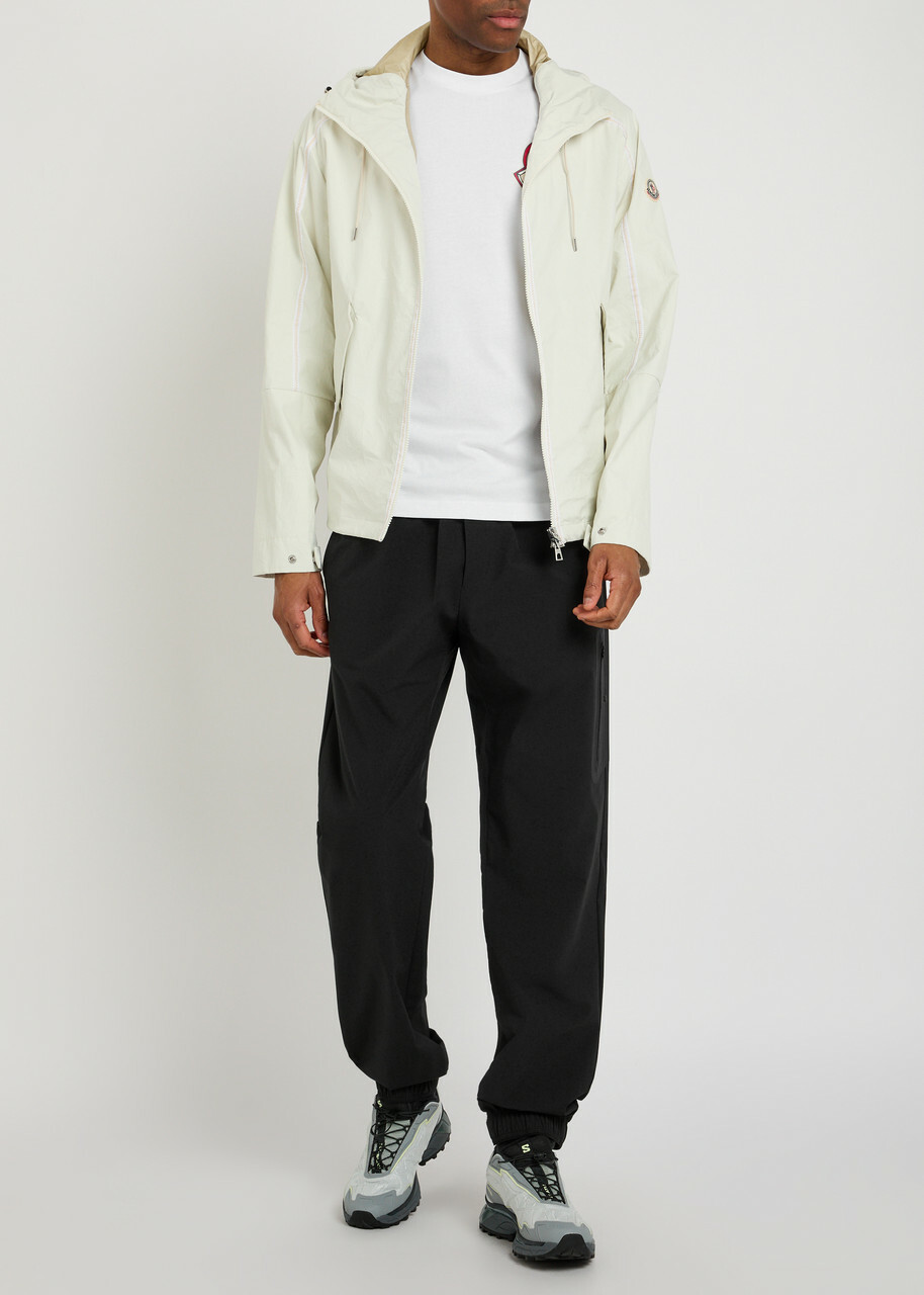 Moncler Tapered-leg Shell Sweatpants Black