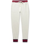 Todd Snyder Champion - Slim-Fit Tapered Logo-Appliquéd Contrast-Tipped Mélange Loopback Cotton-Jersey Sweatpants - Neutrals