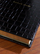 Smythson - Cellar Book Croc-Effect Leather Notebook