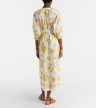 Eres Anjana embroidered cotton-blend midi dress