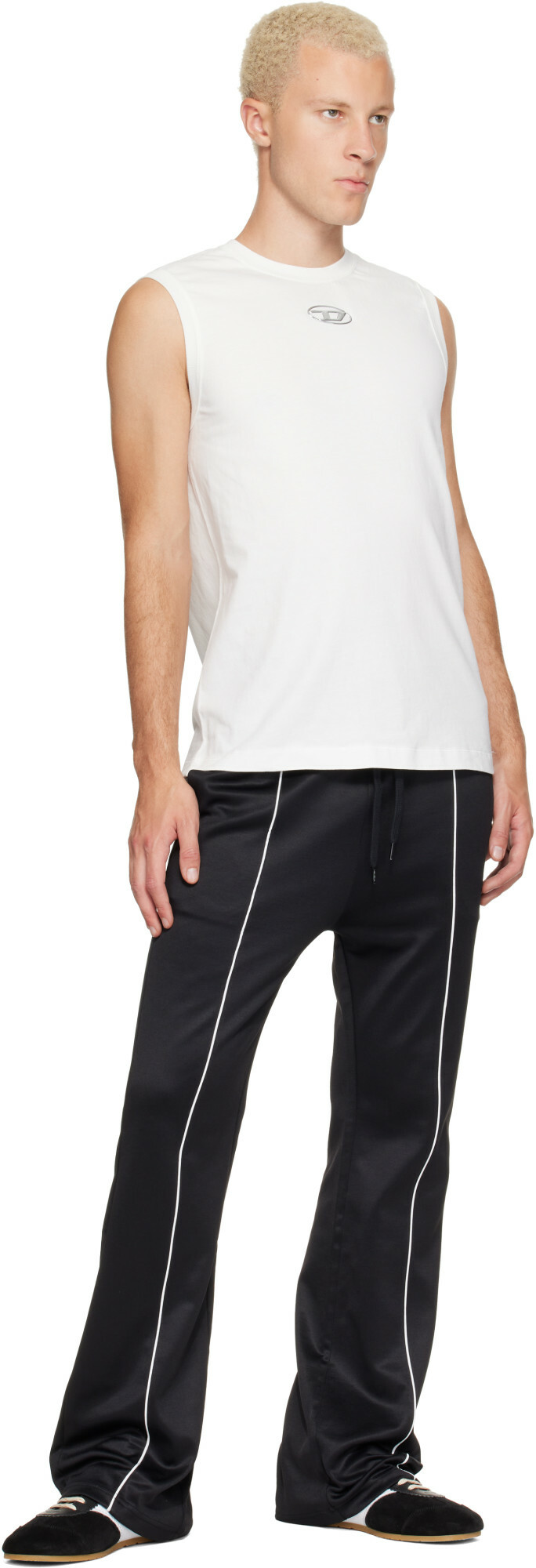 Diesel White T-Bisco-Iod Tank Top