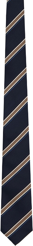 Photo: Brunello Cucinelli Navy Striped Tie