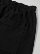 Total Luxury Spa - Stright-Leg Printed Cotton-Jersey Shorts - Black