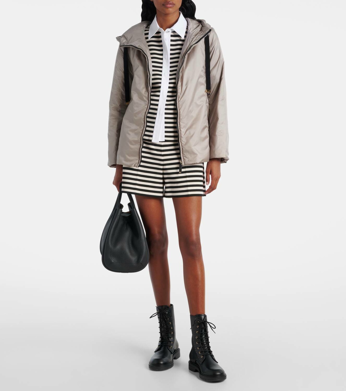 Max Mara Urbancombat leather combat boots