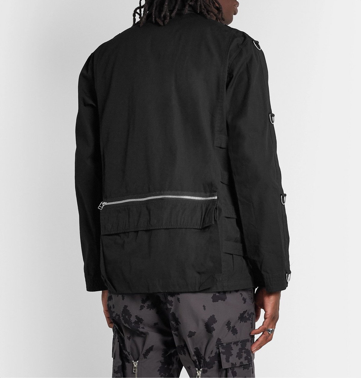 Neighborhood - Embellished Cotton-Canvas Field Jacket - Black 