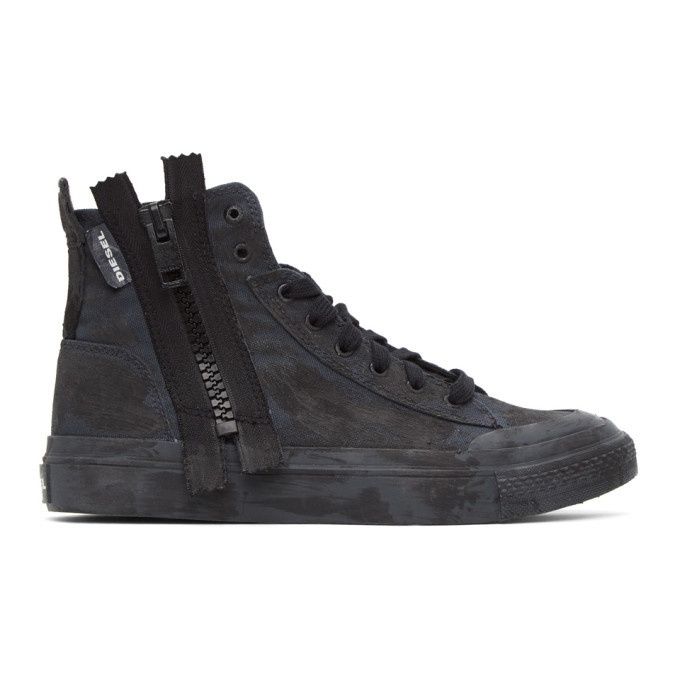 Diesel Black S-Astico Zip Sneakers Diesel