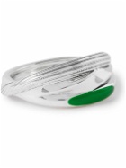 Bottega Veneta - Sterling Silver Enamel Ring - Green