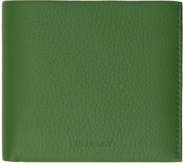 Photo: Burberry Green Leather Bifold Wallet
