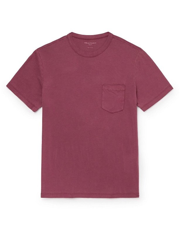 Photo: Officine Générale - TENCEL Lyocell and Cotton-Blend Jersey T-Shirt - Burgundy