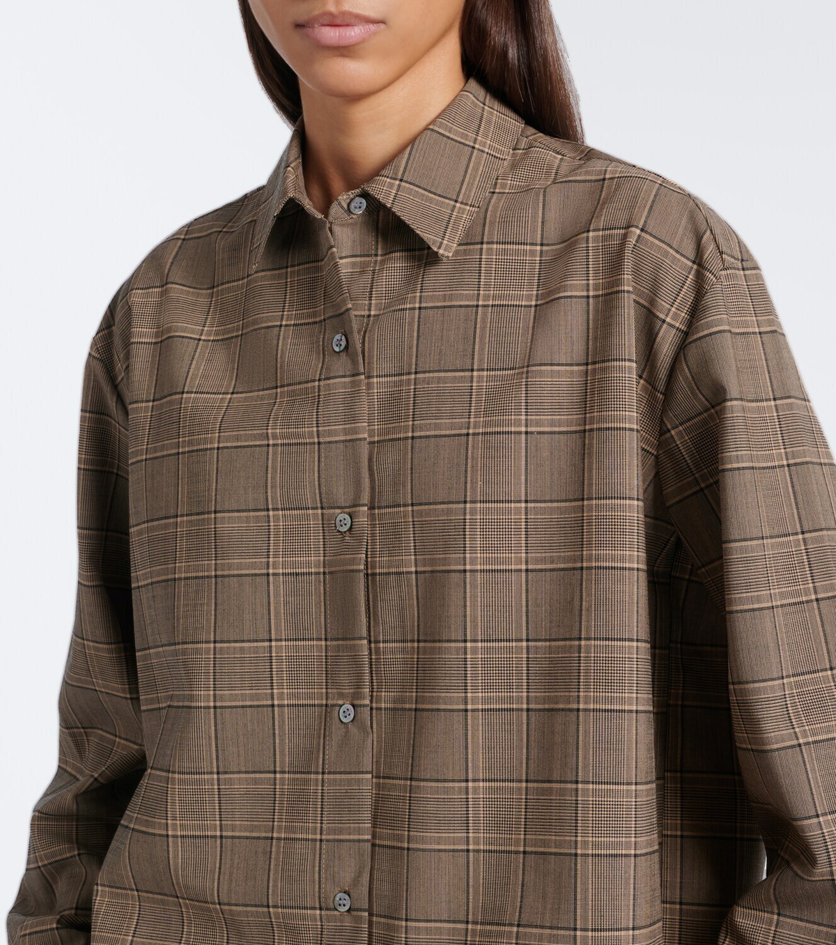 Leset Mia checked oversized shirt