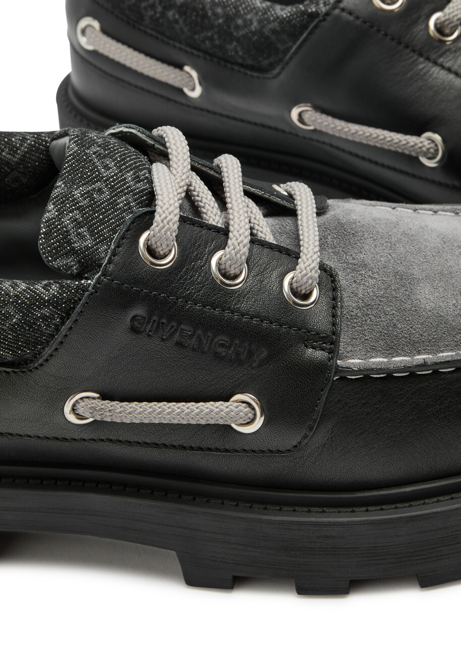 Givenchy Storm Panelled Chunky Boat Shoes Black