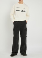 Club 1984 Saint Crew Logo-print Cotton Sweatshirt Cream
