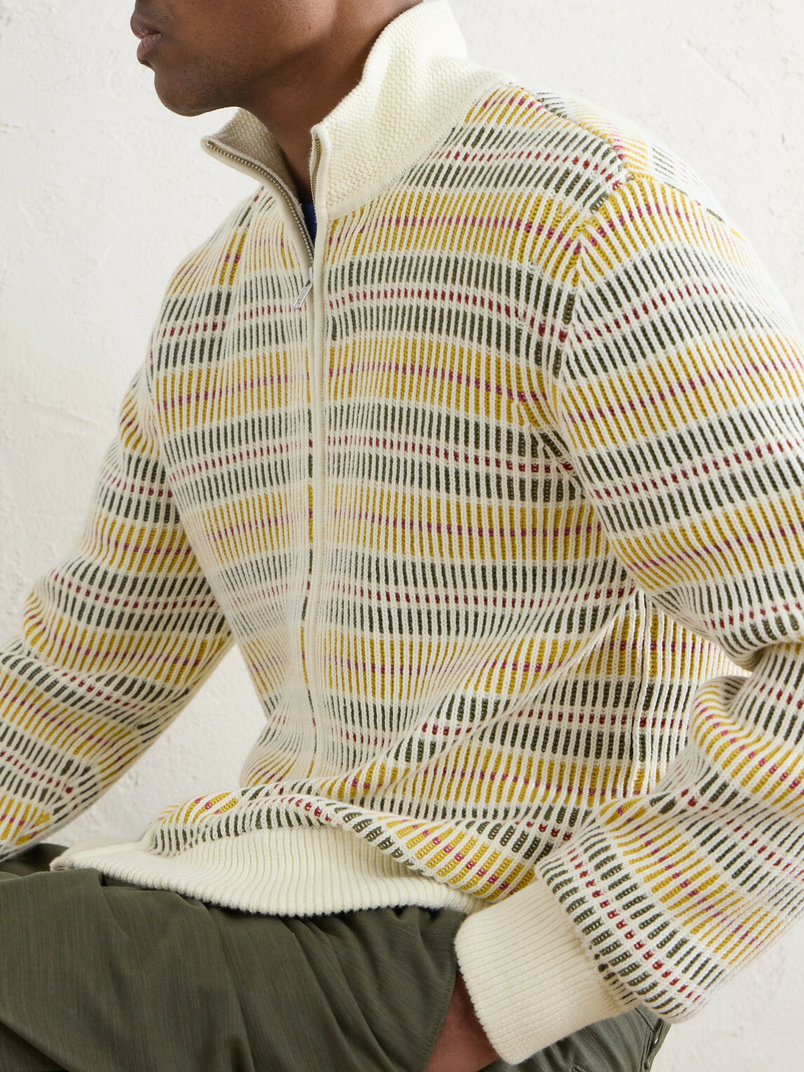 Aimé Leon Dore - Cable-Knit Cotton Zip-Up Sweater - Yellow