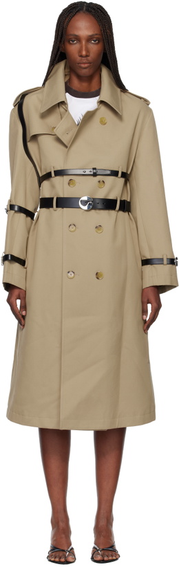Photo: Coperni Beige Multi Belt Trench Coat