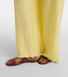 Jade Swim Mika seersucker wide-leg pants