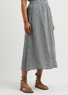 Eileen Fisher Checked Midi Skirt Black And White