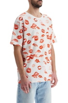 BALMAIN "kiss all over print t White