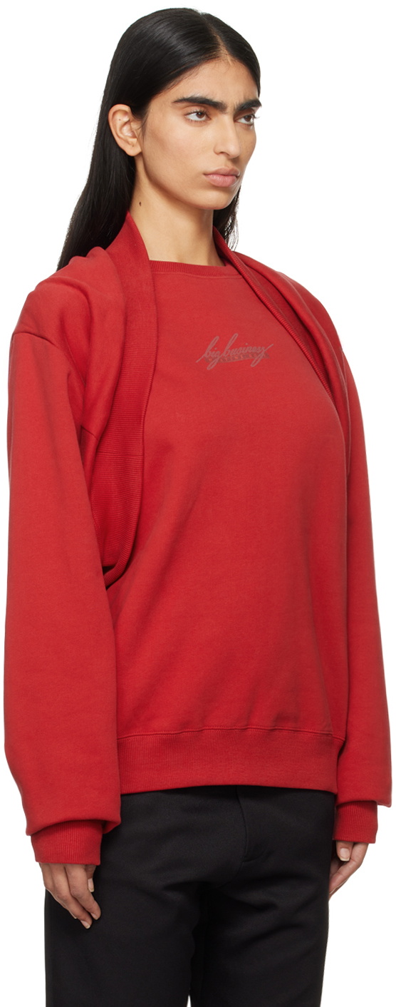 Martine Rose Red Celebration Sweatshirt