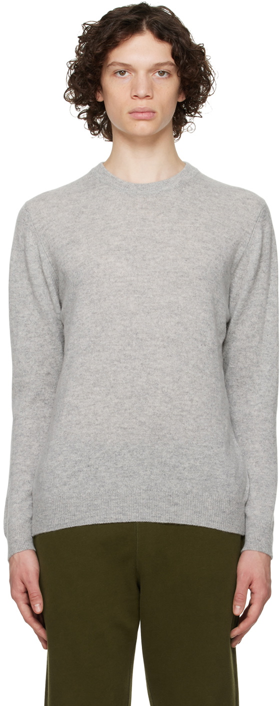 Sunspel Gray Crewneck Sweater Sunspel