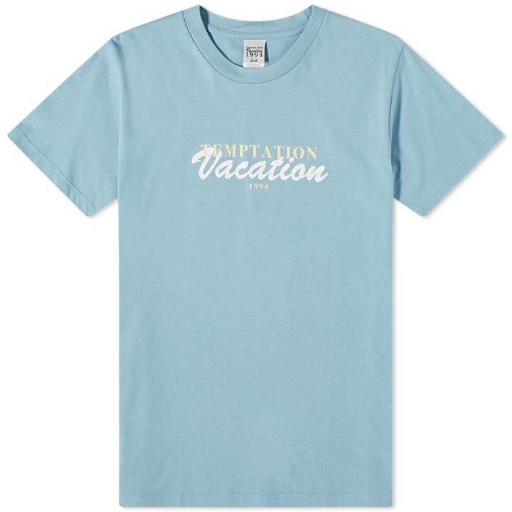 Photo: Temptation Vacation Women's 1994 T-Shirt in Baby Blue