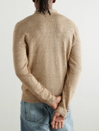 Barena - Pevaron Ribbed Linen and Cotton-Blend Polo Shirt - Neutrals
