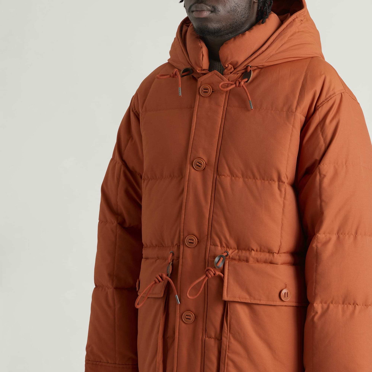 FrizmWORKS Men's Karakoram Down Parka Jacket in Orange