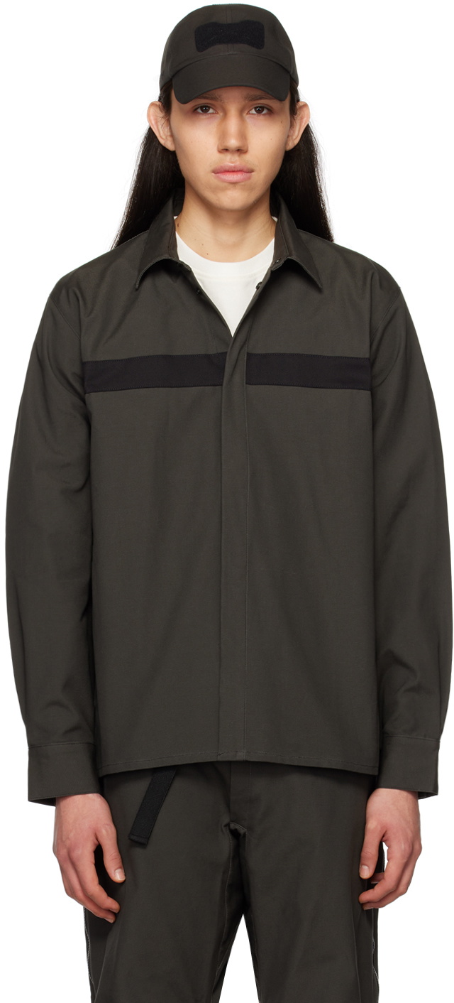 GR10K Brown Press-Stud Shirt