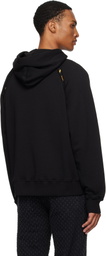 Versace Jeans Couture Black Outline Barocco Relaxed-Fit Hoodie