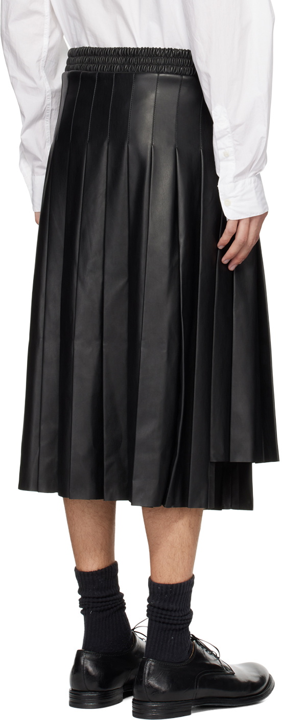 Han Kjobenhavn Black Pleated Faux-Leather Skirt
