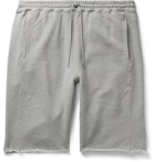 nonnative - Coach Frayed Mélange Loopback Cotton-Blend Jersey Drawstring Shorts - Gray