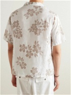 Onia - Air Convertible-Collar Floral-Print Linen and Lyocell-Blend Shirt - White