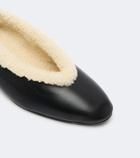 Magda Butrym Shearling-lined leather pumps