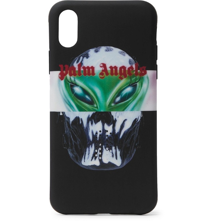 Photo: Palm Angels - Printed Rubber iPhone X Case - Black