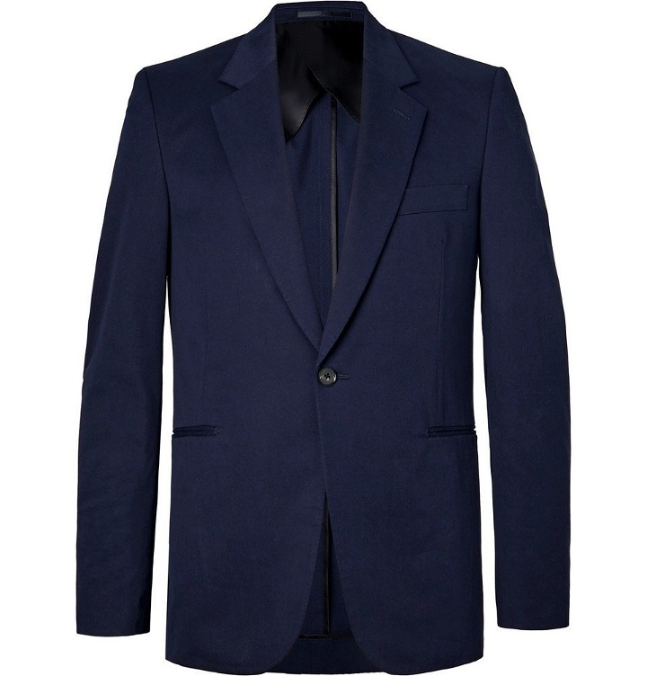 Photo: The Row - Navy Michel Slim-Fit Cotton and Cashmere-Blend Blazer - Navy