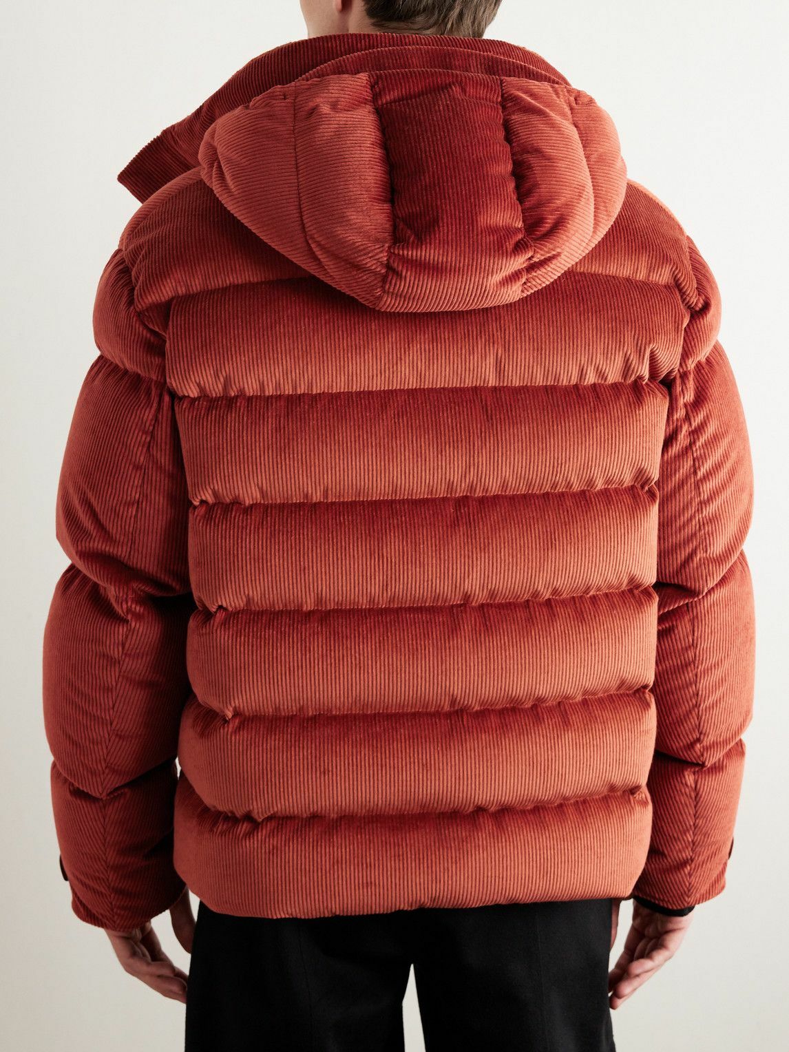 Zegna Leather Trimmed Quilted Hooded Cotton Blend Corduroy Down zegna-leather-trimmed-quilted-hooded-cotton-blend-corduroy-down