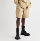 Balenciaga - Wide-Leg Convertible Cotton-Ripstop Cargo Trousers - Neutrals